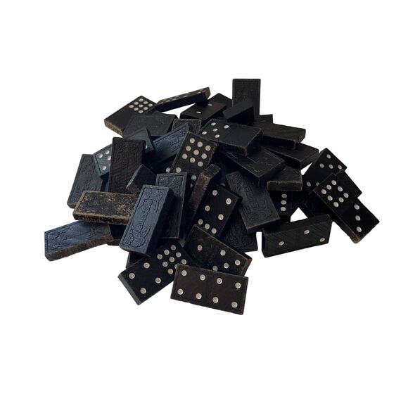 Vintage Pressman Wooden dominoes, 52 total, crafts, display - Picture 4 of 9